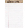 TOPS Second Nature 5 in. x 8 in. Recycled Note Pads Lgl/Margin Rule, White (50-Sheet Dozen)