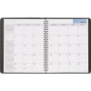 AT-A-GLANCE DESK SIZE MONTHLY PLANNER, UNRULED, 6-7/8 X 8-3/4, BLACK