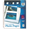 Avery Dennison AVERY PHOTO PAGES FOR FOUR 4 X 6 HORIZONTAL PHOTOS, 3-HOLE PUNCHED, 10/PACK