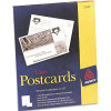 Avery Dennison AVERY AVERY LASER POSTCARDS, 4 X 6, TWO PER SHEET, 100 CARDS/BOX