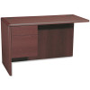 HON COMPANY 10700 "L" WORKSTATION RETURN, LEFT 3/4 PEDESTAL, 48W X 24D X 29-1/2H, MAHOGANY HON COMPANY 10700 "L" WORKSTATION RETURN, LEFT 3/4 PEDESTAL, 48W X 24D X 29-1/2H, MAHOGANY