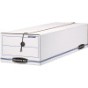 Bankers Box Liberty Record Form, 9-1/2 X 23-1/4 X 6, White/Blue, Storage Moving Box, 12/Carton