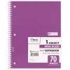 Mead 8 in. x 10-1/2 in. W Rule Spiral Bound Notebook, White (70-Sheets/Pad)