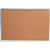 Quartet 24 in. x 36 in. Bulletin Board with Natural Cork Surface and Silver (1-Each)