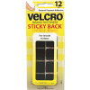 VELCRO Brand 7/8 in. Sticky Back Squares (12-Pack)
