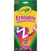 Crayola CRAYOLA ERASABLE COLORED WOODCASE PENCILS, 3.3 MM, 12 ASSORTED COLORS/SET