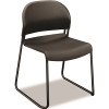 HON COMPANY GUESTSTACKER CHAIR, CHARCOAL WITH BLACK FINISH LEGS, 4 PER CARTON