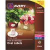 Avery Dennison OVAL EASY PEEL LABELS, 1-1/2 IN. X 2-1/2 IN., GLOSSY WHITE 180 PER PACK