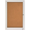 Quartet 2 ft. x 3 ft. 1-Door Aluminum Frame Enclosedecork Bulletin Board for Outdoor Use