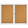 Quartet 36 in. x 48 in. Bulletin Board with Natural Cork Surface and Silver (1-Each)