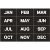 Bi-Silque Visual Communication Products Inc CALENDAR MAGNETIC TAPE, MONTHS OF THE YEAR, BLACK/WHITE, 2 IN. X 1 IN.