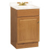 RSI Richmond 18-1/2 in. W x 16-1/4 in. D Bath Vanity in Oak with Cultured Marble Vanity Top in White with White Basin