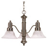 Monument 3-Light Brushed Nickel Chandelier
