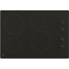 GE 30 in. Radiant Electric Cooktop in Black with 4 Elements including 2 Power Boil Elements