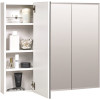 Zenna Home 30 in. W x 25 in. H x 4 in. D Surface-Mount Tri-View Mirrored Medicine Cabinet