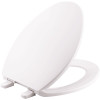 KOHLER Brevia Elongated Closed Front Toilet Seat with Quick-Release Hinges in White