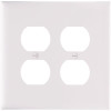 Legrand White 2-Gang Duplex Outlet Wall Plate (1-Pack)