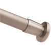 MOEN Donner 62 in. Straight Shower Rod with Adjustable Flange in Brushed Nickel