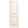Masonite 28 in. x 80 in. Smooth 2-Panel Square Primed White Hollow Core Composite Interior Door Slab