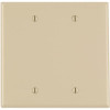 Leviton 2-Gang Midway Blank Nylon Wall Plate, Ivory