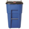Rubbermaid Commercial Products Brute 95 Gal. Blue Rollout Recycling Trash Container with Lid Rubbermaid Commercial Products Brute 95 Gal. Blue Rollout Recycling Trash Container with Lid