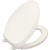 KOHLER French Curve Quiet-Close Elongated Closed Front Toilet Seat with Grip-Tight Bumpers in White