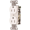 HUBBELL WIRING 15 Amp Hubbell Commercial Grade Duplex Receptacle, White