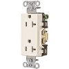 HUBBELL WIRING 20 Amp Hubbell Commercial Grade Decorator Duplex Receptacle, White