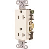 HUBBELL WIRING 20 Amp Hubbell Commercial Grade Tamper Resistant Decorator Duplex Receptacle, White