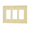 Leviton Decora 3-Gang Midway Nylon Decorator/Rocker Wall Plate - Ivory