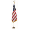 Valley Forge Flag Deluxe 3 ft. x 5 ft. Nylon U.S. Flag Indoor Presentation Set with 7 ft. Oak Flagpole