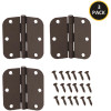 Everbilt 3-1/2 in. Oil-Rubbed Bronze 5/8 in. Radius Security Door Hinges Value Pack (3-Pack) Everbilt 3-1/2 in. Oil-Rubbed Bronze 5/8 in. Radius Security Door Hinges Value Pack (3-Pack)