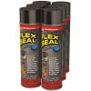 FLEX SEAL FAMILY OF PRODUCTS 14 oz. Black Aerosol Liquid Rubber Sealant Coating Spray Paint (6-Case)