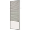 ODL White Cordless Add On Enclosed Aluminum Blinds with 1/2 in. Slats, for 20 in. Wide x 64 in. Length Door Windows