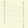 Segal 15 in. to 22 in.W x 21 in. H height Carbon Steel, Fixed 4-Bar Window Guard, White