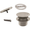Westbrass 1-1/2 in. NPSM Coarse Thread Mushroom Tip-Toe Bathtub Drain with Illusionary Overflow Faceplate, Satin Nickel Westbrass 1-1/2 in. NPSM Coarse Thread Mushroom Tip-Toe Bathtub Drain with Illusionary Overflow Faceplate, Satin Nickel