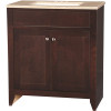 Glacier Bay Modular 30.5 in. W Bath Vanity in Java with Solid Surface Vanity Top in Cappuccino with White Sink Glacier Bay Modular 30.5 in. W Bath Vanity in Java with Solid Surface Vanity Top in Cappuccino with White Sink