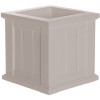 Mayne Cape Cod 14 in. Square Self-Watering White Polyethylene Planter