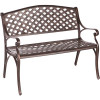 Patio Sense Antique Bronze Cast Aluminum Patio Bench