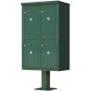 Florence 1590 4-Parcel Lockers on Pedestal Valiant Outdoor Parcel Locker