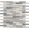 MSI Snow House 12 in. x 13.13 in. Textured Glass; Stone Metal Look Wall Tile (9.8 sq. ft./Case)