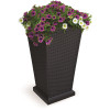 Mayne Wellington 28 in. Tall Black Polyethylene Planter