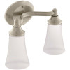 MOEN Eva 13.63 in. 2-Light Brushed Nickel Vanity Light