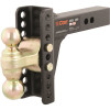CURT 14,000 lbs. 6 in. Drop Adjustable Trailer Hitch Channel Mount with Dual Ball (2 in. Shank)
