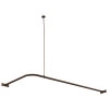 Kingston Brass 64 in. x 27 in. Corner Shower Rod in Oil Rubbed Bronze Kingston Brass 64 in. x 27 in. Corner Shower Rod in Oil Rubbed Bronze