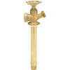 Everbilt 1/2 in. MIP and 1/2 in. SWT x 3/4 in. MHT x 12 in. Brass Anti-Siphon Frost Free Sillcock Valve