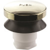 DANCO 2 in. Plastic Touch-Toe Bathtub Drain Stopper in Polished Brass