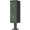Florence Valiant Forest Green Pedestal Mount Locking Outdoor Parcel Locker Mailbox
