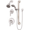Symmons Origins 1-Spray Dual Showerhead and Handheld Showerhead in Polished Chrome (Valve Not Included)