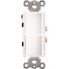 2-Function Rocker Combination Switch in White (120-Volt, 15 AMP(X2))